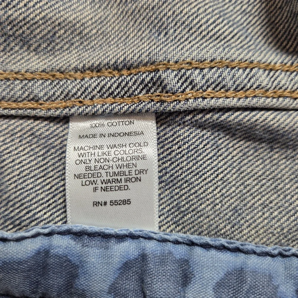 Denim Vest Express Women Small Grunge Punk‎ Y2K Denim Cropped Distressed Rock